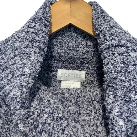 SOFTIES | Marshmallow Slouch Turtleneck Lounger Dress | Plush Pajama Blue | S/M - Picture 6 of 10